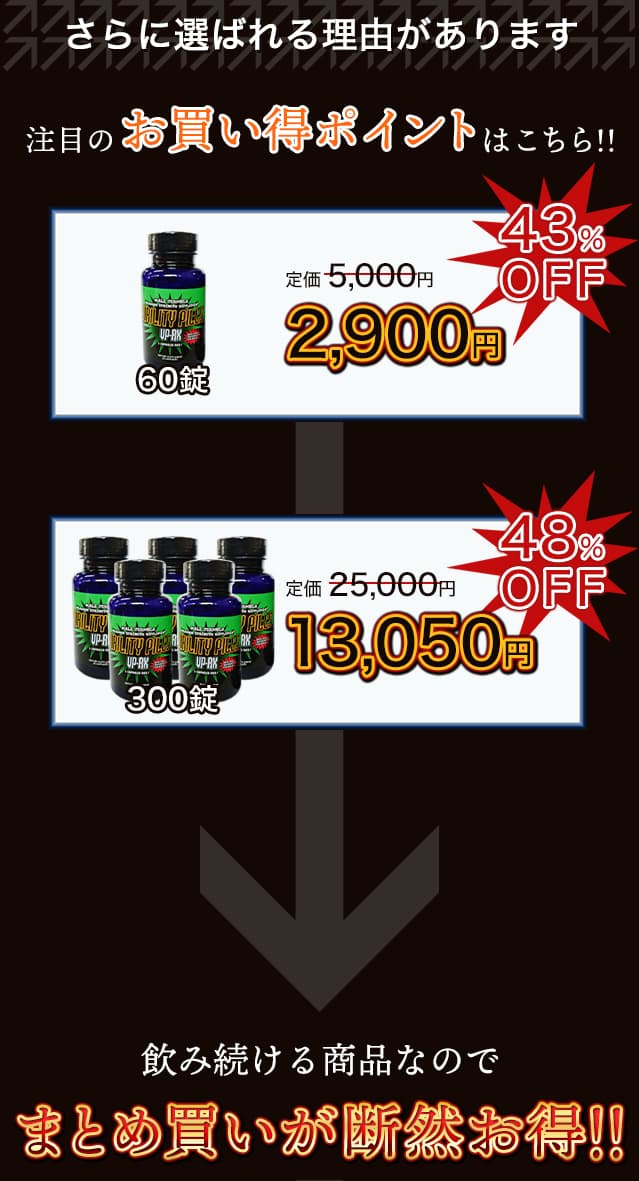 まとめ買いが48％OFFでお得